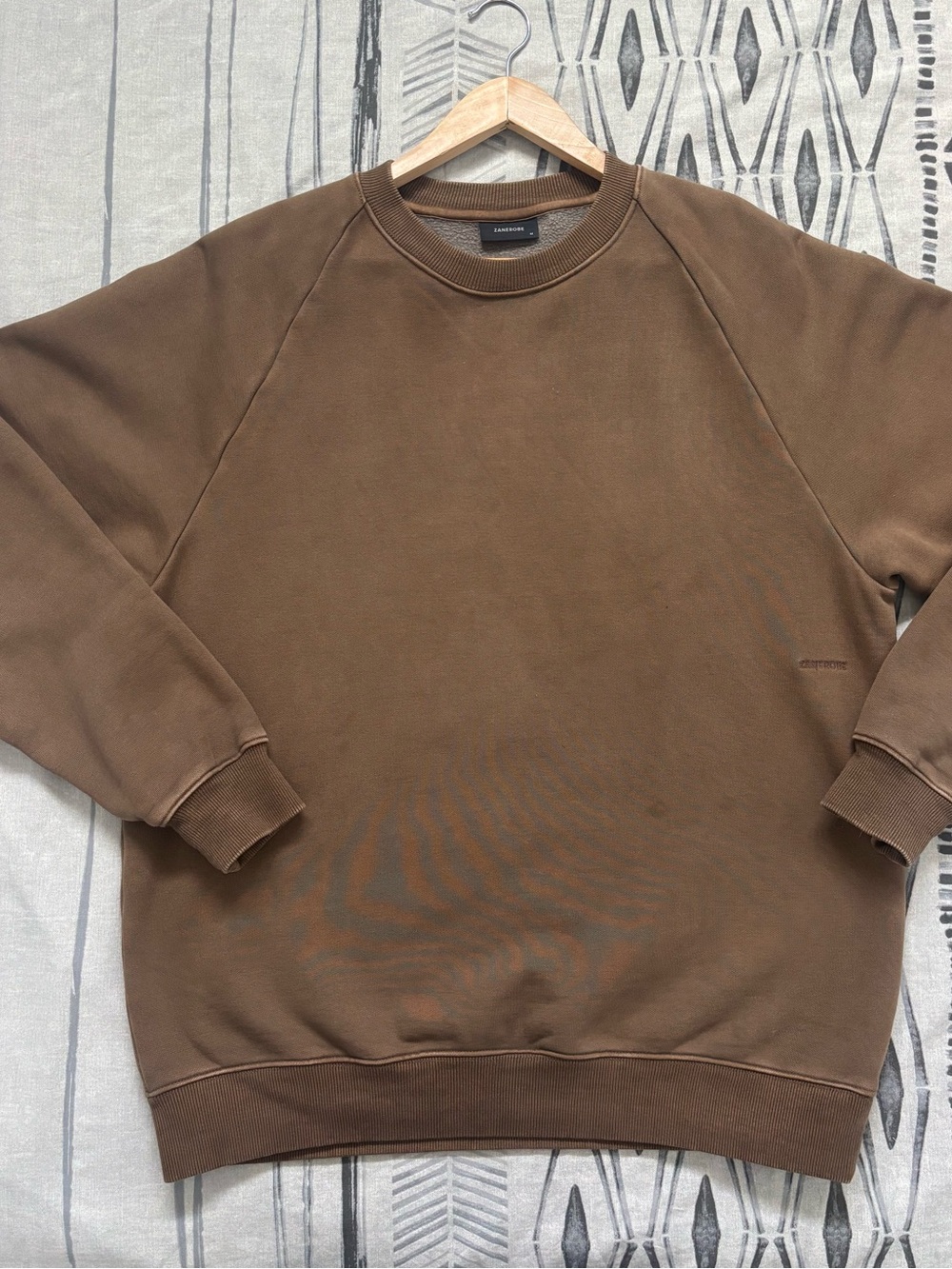 ZANEROBE LOWGO RAGLAN CREW SWEAT GD BRONCO